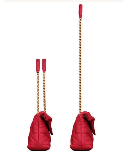 Saint Laurent Red Loulou Mini Shoulder Bag