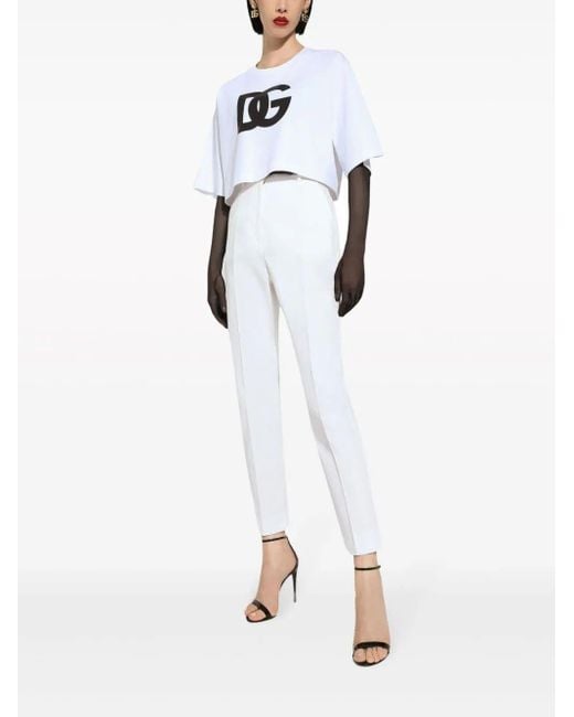 Dolce & Gabbana White Cotton Pants