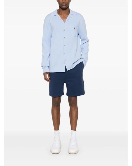 Polo Ralph Lauren Blue 16.5 Cm Loopback Fleece Short for men