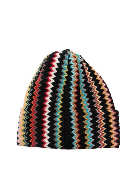 Missoni Multicolor Zig-Zag Wool Beanie