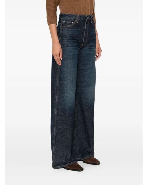 Khaite Blue Dane Wide-Leg Jeans