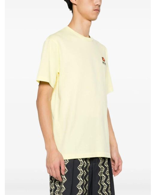 KENZO Yellow Boke Flower Crest T-Shirt for men