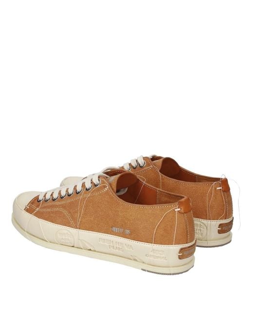 Premiata Brown Vincent 015 Leather Sneakers for men