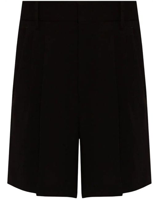 Isabel Marant Black Elna Pleated Crepe Shorts