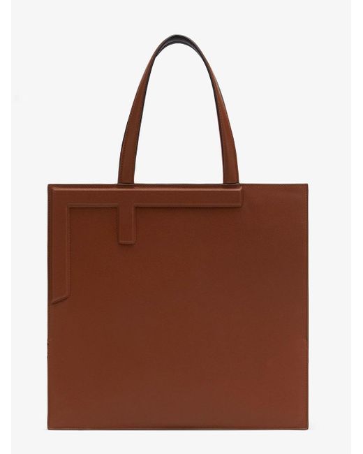Fendi Brown Flip Media Shopper Bags