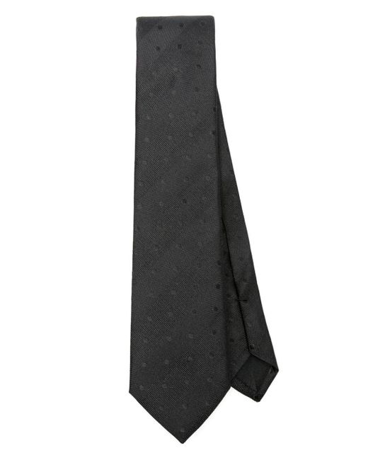 Saint Laurent Black Polka Dot Tie Clothing for men