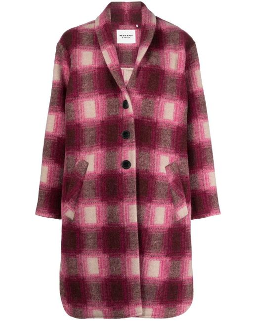 Isabel Marant Red Gabriel Single-breasted Coat