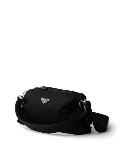 Prada Black Explore Re-Nylon And Leather Bag for men