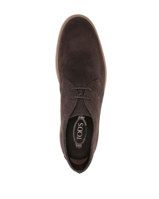 Tod's Brown Desert Suede Boots for men