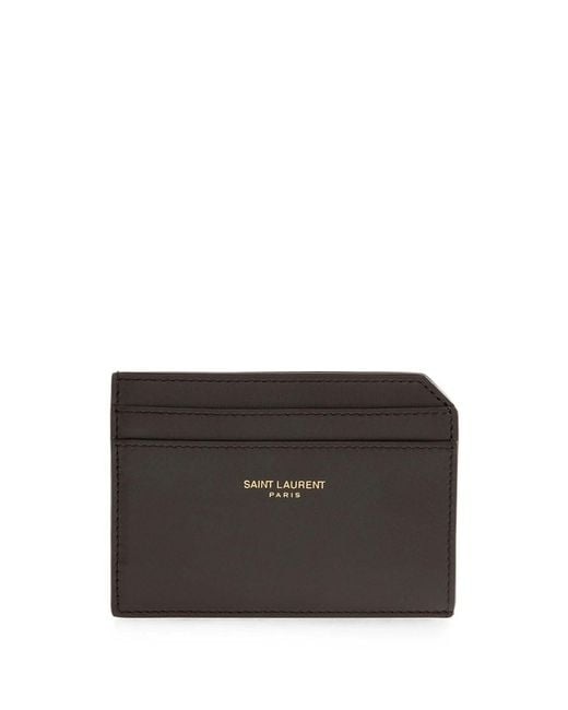 Saint Laurent Black Open Document Holder In Smooth Bicolor Lea for men