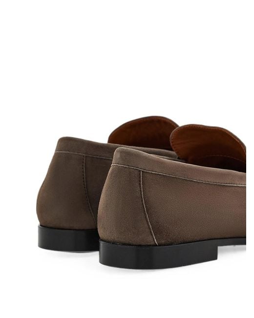 Ferragamo Brown Tiberio Suede Loafers for men