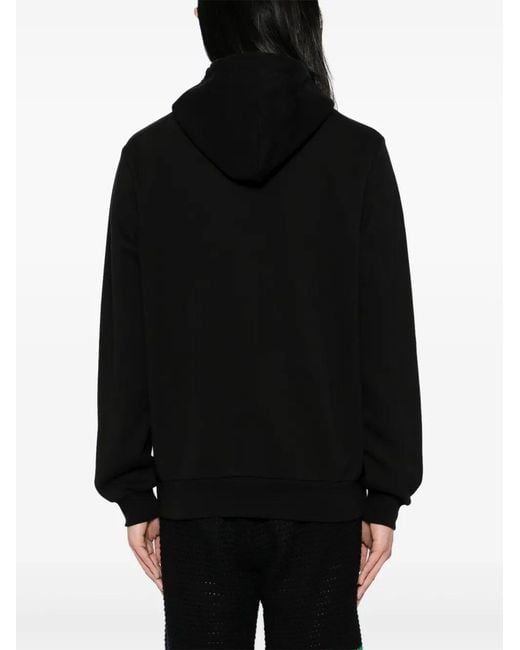 Lacoste Black Zipped Fleece Sweatshirt for men