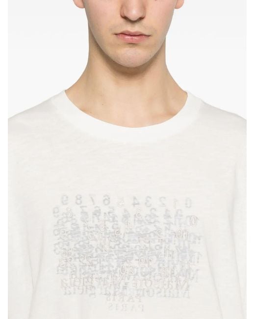 Maison Margiela White Cotton T-Shirt for men