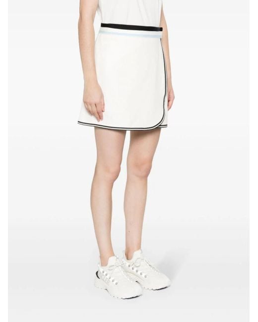 Moncler White Wrap Cotton Mini Skirt - Women's - Cotton