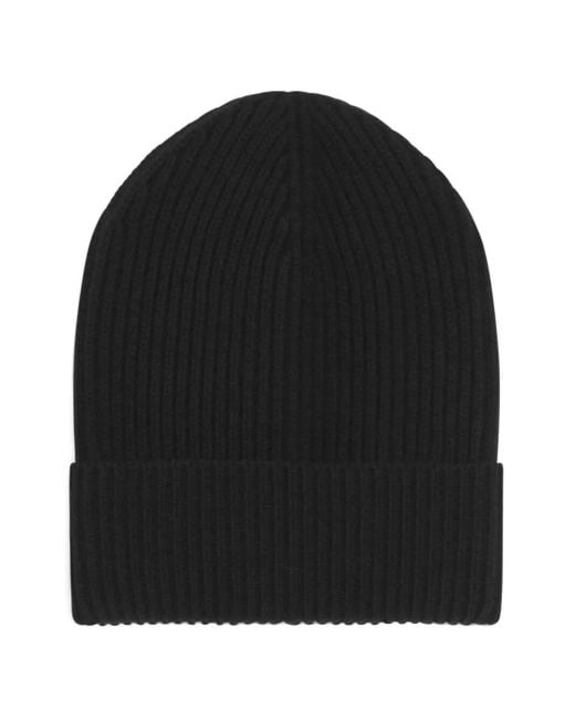 Dolce & Gabbana Black Dolce & Gabbana Knitted Wool And Cashmere Hat Accessories