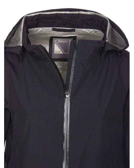 Herno Black Mini Zipper Cape