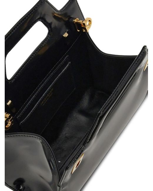 Ferragamo Black Wanda Mini Leathr Top-handle Bag