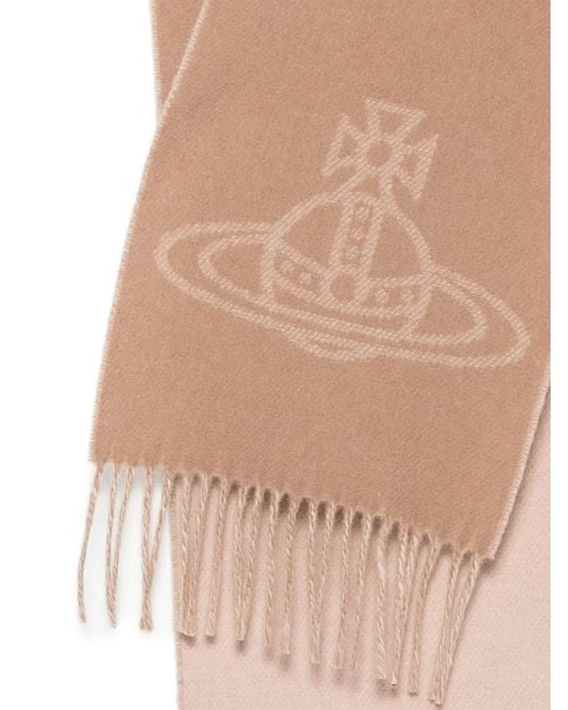 Vivienne Westwood Natural Reversible Wool Scarf