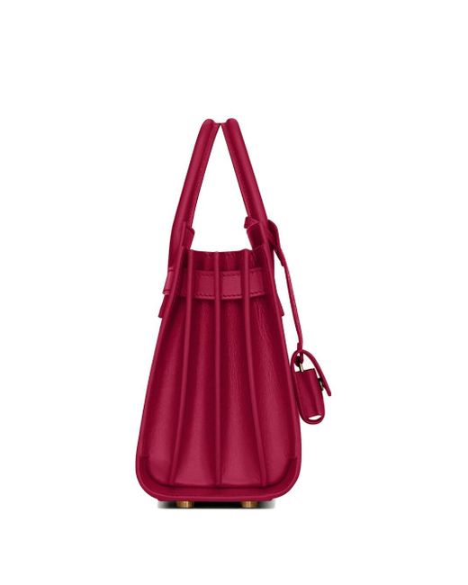 Saint Laurent Pink Sac De Jour Nano In Smooth Leather