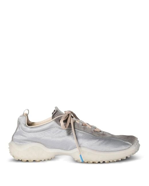Miu Miu White Sneakers In Nylon And Suede