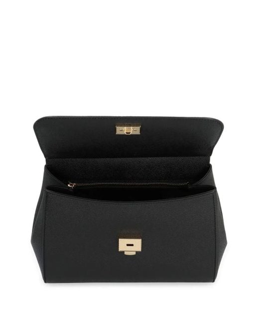 Dolce & Gabbana Black Sicily Large Hand Bag