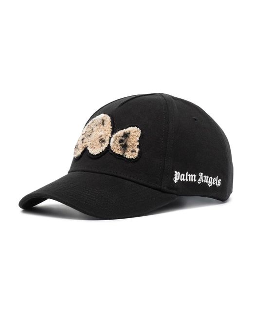 Palm Angels Black Bear Spray Hat Accessories for men
