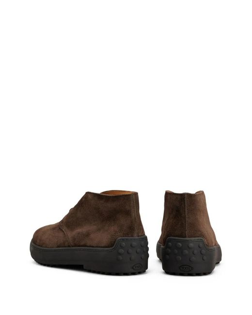 Tod's Brown Suede Boots for men