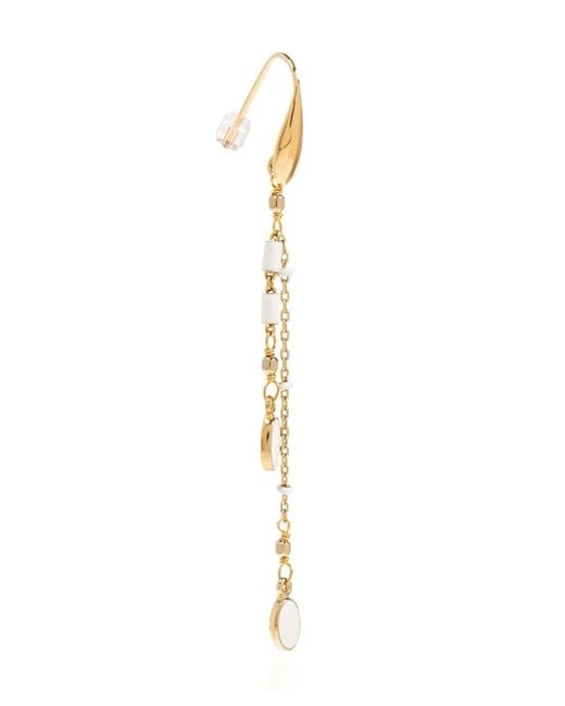 Isabel Marant White Casablanca Pendant Earrings With Tassels