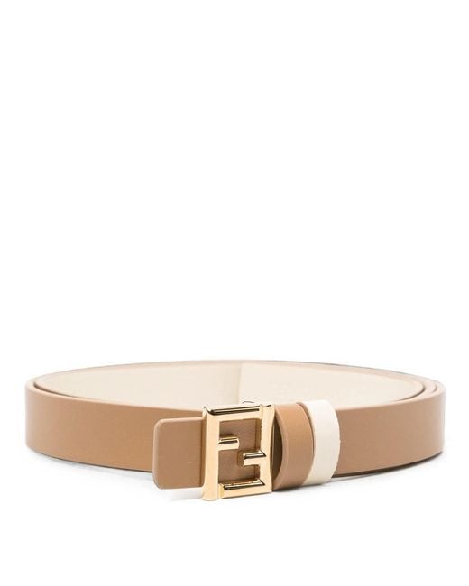 Fendi Natural Ff Reversible Belt 20 Mm