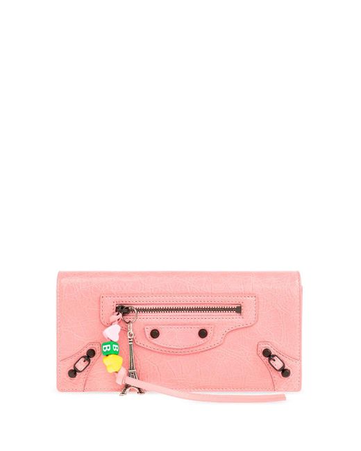 Balenciaga Pink Wallet With Logo