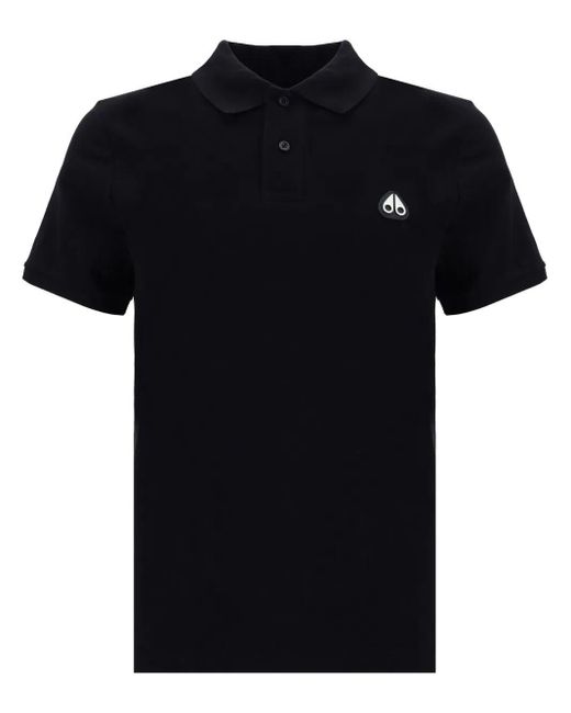 Moose Knuckles Black Everett Polo Clothing for men