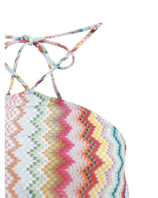 Missoni White Combinaison À Motif Zigzag