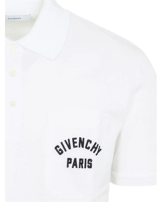 Givenchy White Cotton Polo for men