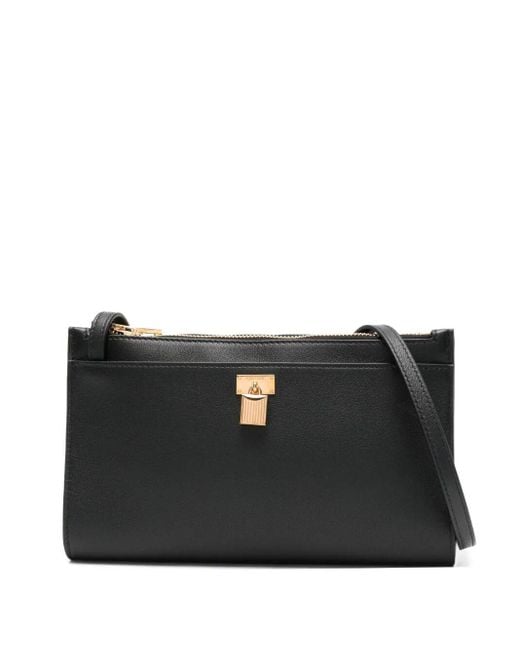 Tom Ford Black Natural Grain Leather Padlock Mini On Strap Bags