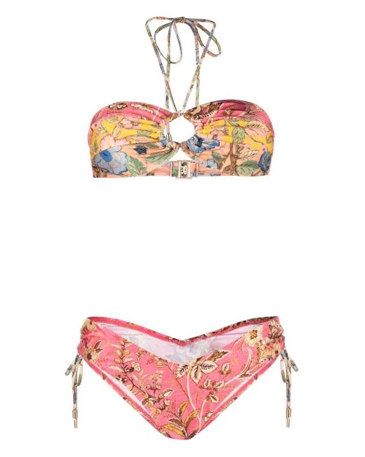 Zimmermann Floral Bikinis in Pink Lyst