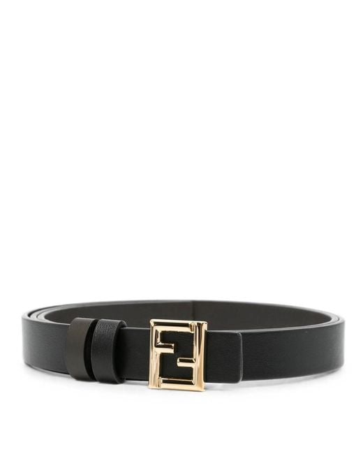 Fendi White Ff Reversible Belt 20 Mm