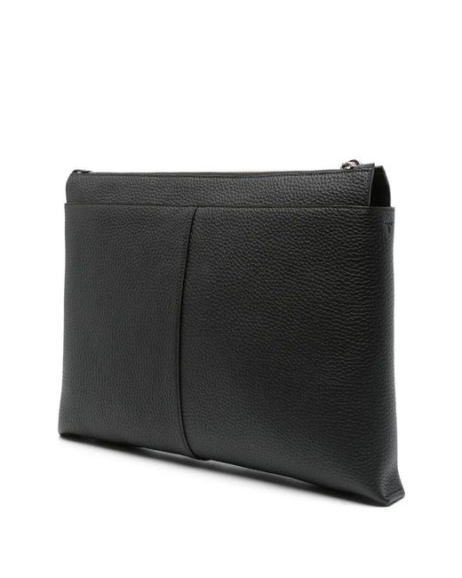 Tod's Black Medium Document Holder Clutch Bag for men