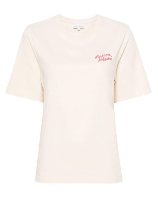 Maison Kitsuné Natural Logo Cotton T-Shirt