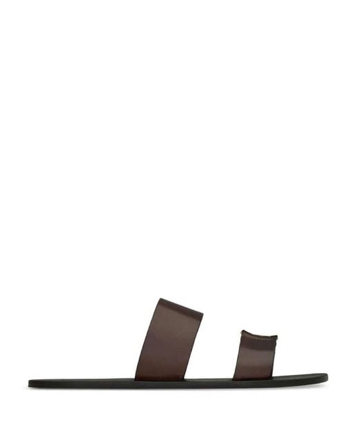 Saint Laurent White Solid Sandals for men