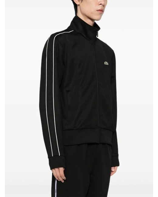 Lacoste Black Paris Piqué Zip-Up Track Jacket for men