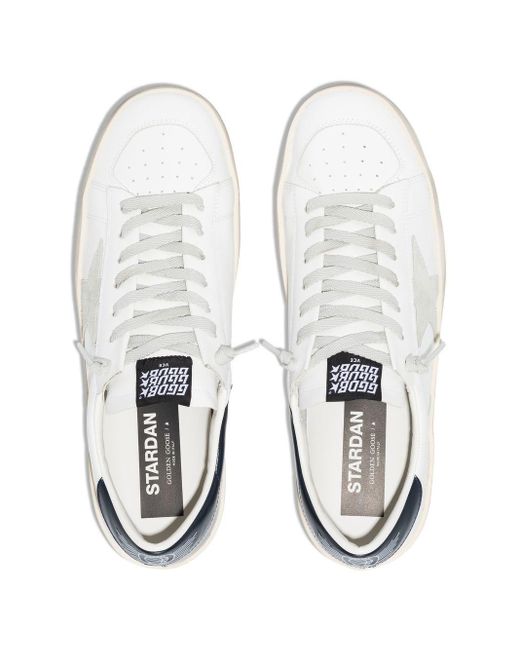 Golden Goose Deluxe Brand White Stardan Leather Sneakers for men