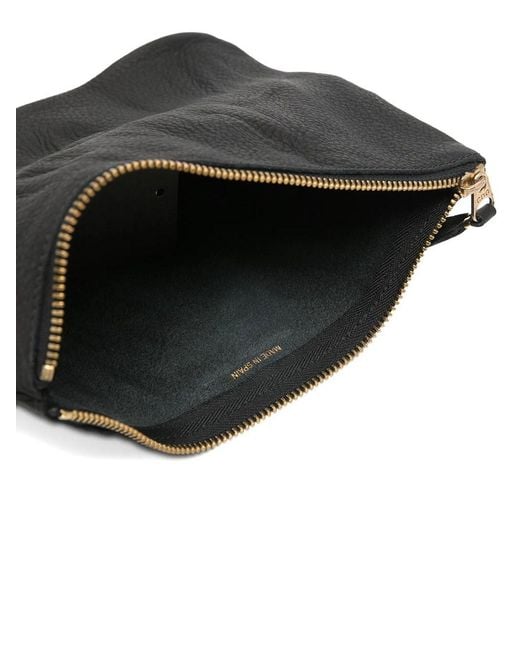 Comme des Garçons Black Washed Leather Wallet With Zip
