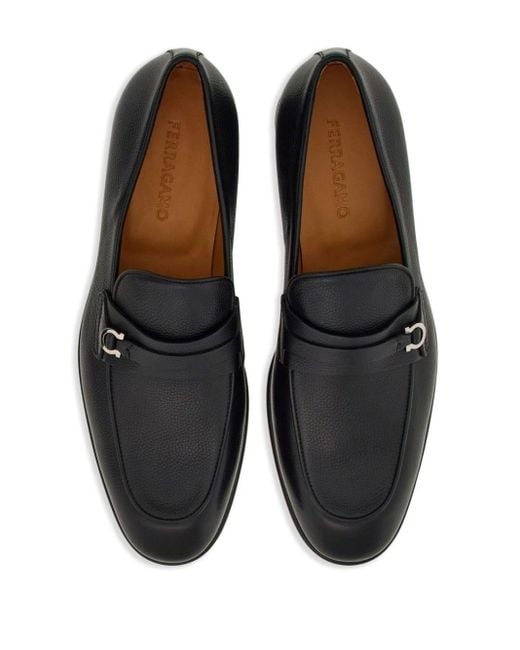 Ferragamo White Moccasin With Gancini Ornament for men