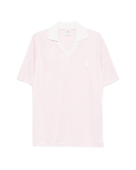 Courreges Pink Regular-Fit Polo