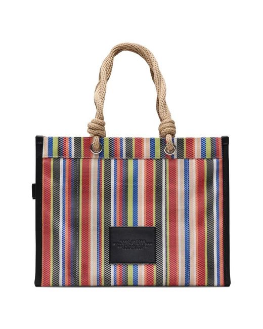 Marc Jacobs Red The Stripe Mesh Large Tote Bag