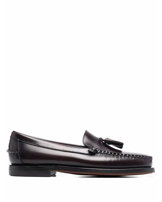 Sebago Black Will Smooth Leather Classic Loafers