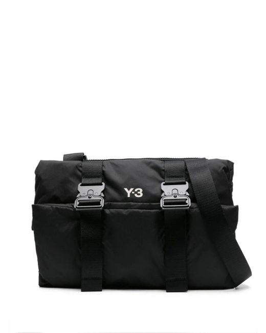 Y-3 Black X Adidas Folding Ripstop Crossbody Bag for men