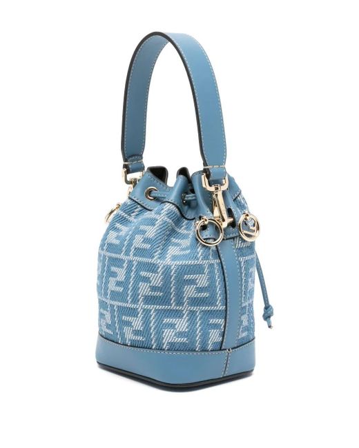 Fendi Blue Mon Tresor Mini Bucket Bag
