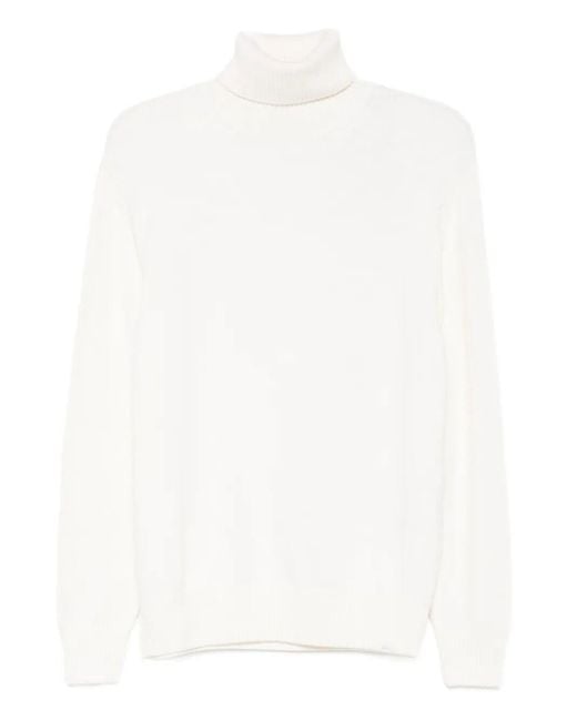Paul & Shark White Turtleneck Sweater for men