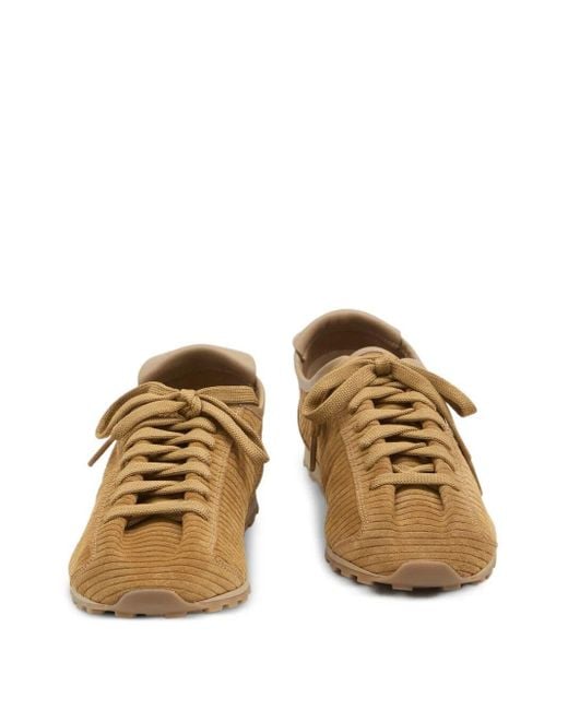 Jacquemus Brown Les Tennis Sneakers In Soft Crocodile-embossed Suede